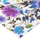 Paars en blauw bloemmotief medium tafelloper (Hoek)