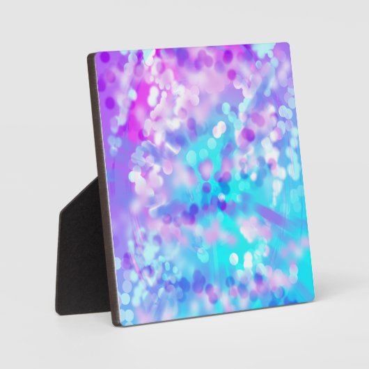 Paars en blauw Bokeh 7518 Fotoplaat (Voorkant)