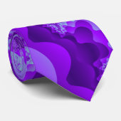Paars en blauw breekbaar koraal stropdas (Opgerold)