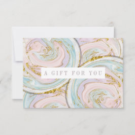 Paars en blauw cadeaucertificaat voor marmer