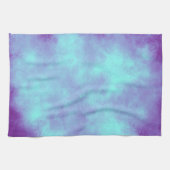 Paars- en blauw-cloudeffectenteken theedoek (Horizontaal)