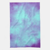 Paars- en blauw-cloudeffectenteken theedoek (Verticaal)