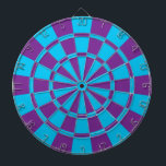Paars en blauw dartbord<br><div class="desc">Paars en blauw kunstbord</div>