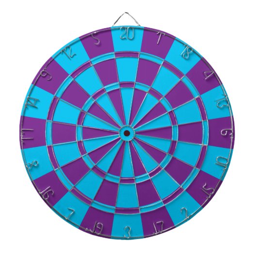 Paars en blauw dartbord (Voorkant)