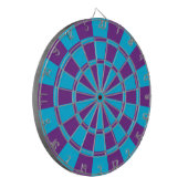 Paars en blauw dartbord (Voorkant Links)