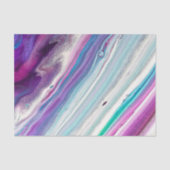 Paars en blauw Faux Acrylverf Abstract Tissuepapier (Voorkant)