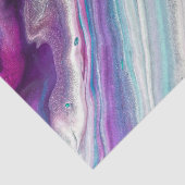 Paars en blauw Faux Acrylverf Abstract Tissuepapier (Detail)