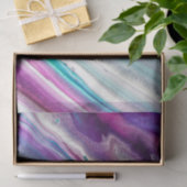 Paars en blauw Faux Acrylverf Abstract Tissuepapier (Geschenk)