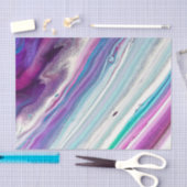 Paars en blauw Faux Acrylverf Abstract Tissuepapier (Craft)