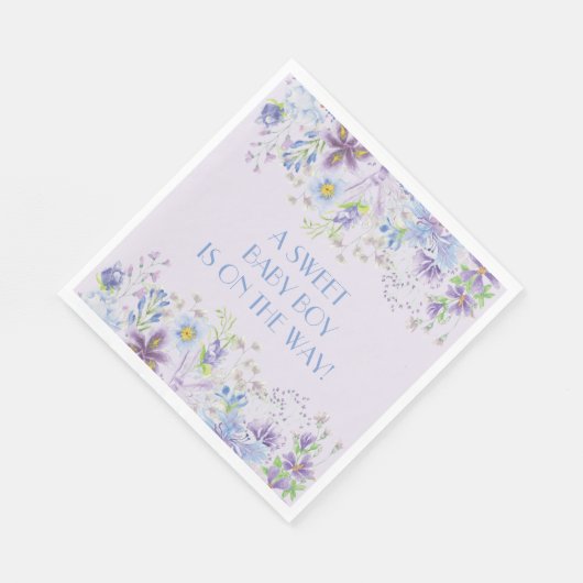 Paars en blauw flessenbord van Napkin Servet (Hoek)