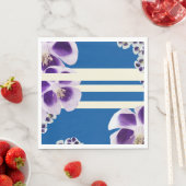 Paars en blauw Floral Servet (Insitu)
