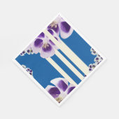 Paars en blauw Floral Servet (Hoek)