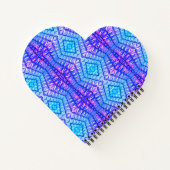 Paars en blauw geometrisch patroon notitieboek (Achterkant)