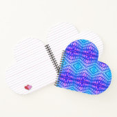 Paars en blauw geometrisch patroon notitieboek (Binnen)