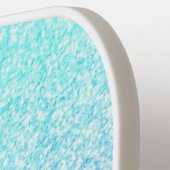 Paars en blauw Glitter Monogram Naam Pickleball Paddle (Links Detail)