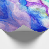 Paars- en blauw-golven-omslagpapier cadeaupapier (Hoek)