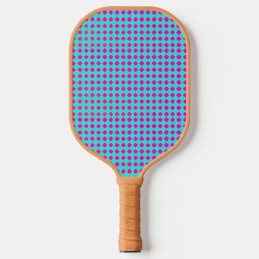 Paars en blauw hombuspatroon pickleball paddle (Voorkant)