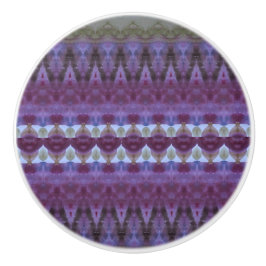 Paars en blauw keramische knop