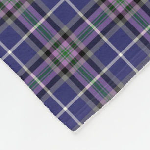 Paars en blauw Klan Alexander Tartan Fleece Deken