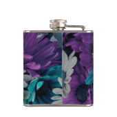 Paars en blauw kleuter op maat heupfles (Achterkant)