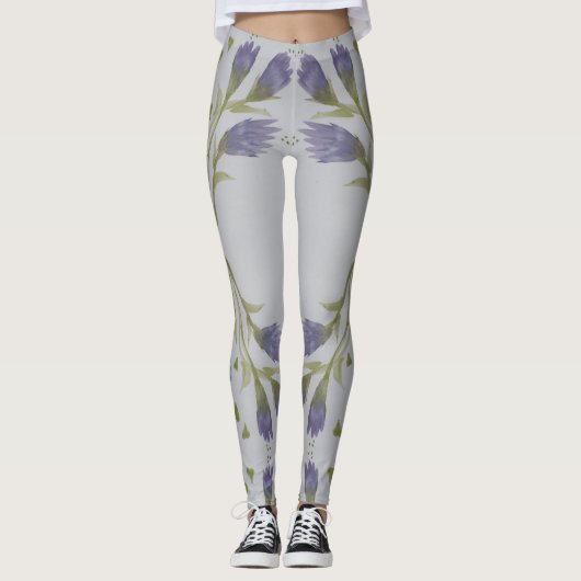 Paars en blauw leggings (Voorkant)