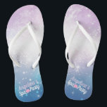 Paars en blauw met witte Sparks| Roze Spa Flower Teenslippers<br><div class="desc">Paars en blauw met witte reservaten| Roze Teenslippers van de Spa</div>