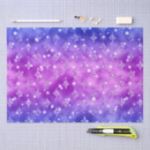 Paars en blauw ombre Glitter Celestial Pattern Tissuepapier (Craft)