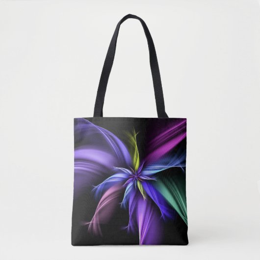 Paars en blauw ontwerp tote bag (Voorkant)