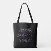Paars en blauw ontwerp tote bag (Achterkant)