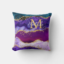 Paars en blauw Peacock Faux Glitter Agate