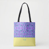 Paars en blauw tote bag (Voorkant)