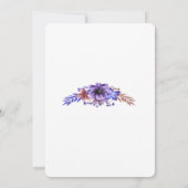 Paars en Blauw Waterverf Bloemendame Van Eer Kaart (Achterkant)