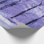 Paars en blauw winterplatform cadeaupapier (Hoek)