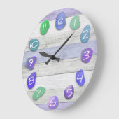 Paars en blauw Zee Glazen acrylwandklok Grote Klok (Hoek)