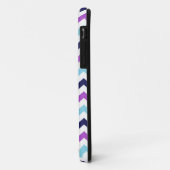 Paars en blauw Zig Zag Chevrons Pattern Case-Mate iPhone Case (Achterkant/links)