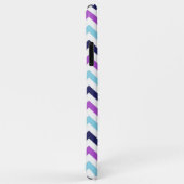 Paars en blauw Zig Zag Chevrons Pattern Case-Mate iPhone Case (Achterkant/rechts)