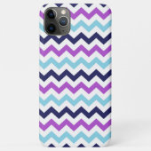 Paars en blauw Zig Zag Chevrons Pattern Case-Mate iPhone Case (Achterkant)