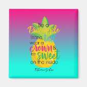 Paars en blauw zijn een ananas ombre magneet (Voorkant)