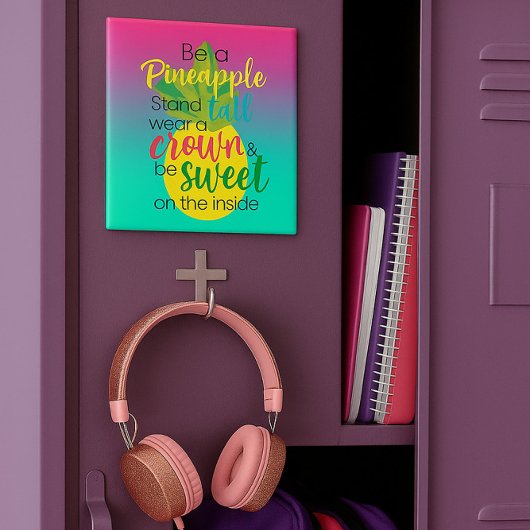 Paars en blauw zijn een ananas ombre magneet