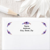 Paars en blauwe Waterverf Florenz Adresetiketten Etiket (Insitu)