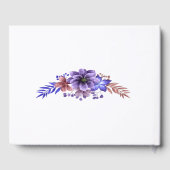 Paars en blauwe Waterverf Gastenboek (Achterkant)