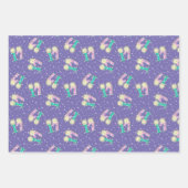 Paars en Blauwgroen 17e Birthday Wrapping Paper (Voorkant)