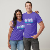 Paars en Blauwgroen Autistisch Pride Shirt (Unisex)