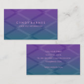 Paars en Blauwgroen diamantpatroon Visitekaartje (Voorkant / Achterkant)