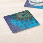 Paars en Blauwgroen Kartonnen Onderzetters (Schuin)