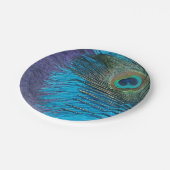 Paars en Blauwgroen Peacock Papieren Bordje (Gekanteld)