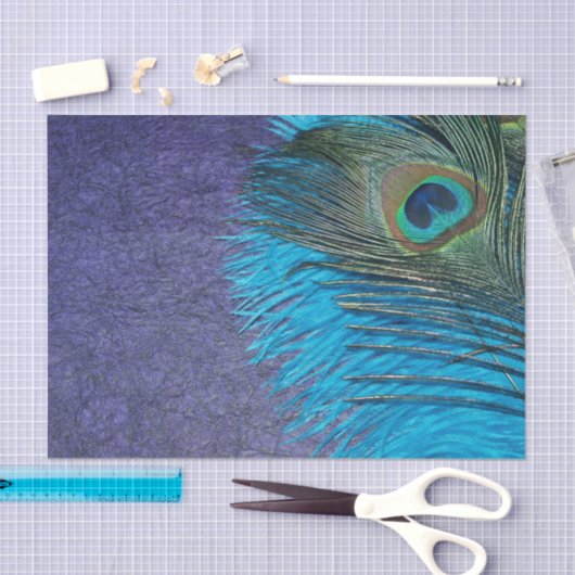 Paars en Blauwgroen Peacock Tissuepapier (Craft)