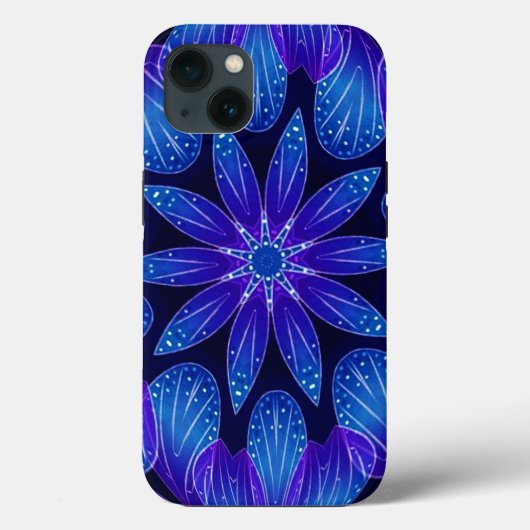 Paars en Blauwgroen Petals Mandala Case-Mate iPhone Case (Achterkant)