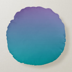 Paars en Blauwgroen Rond Kussen