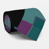 Paars en Blauwgroen Stropdas (Opgerold)